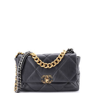 Chanel Large 19 Flap Bag Quilted Leather